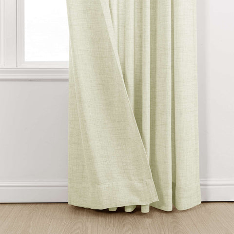 TW04 Linen Textured Light Filtering Sheer Curtain Pinch Pleat