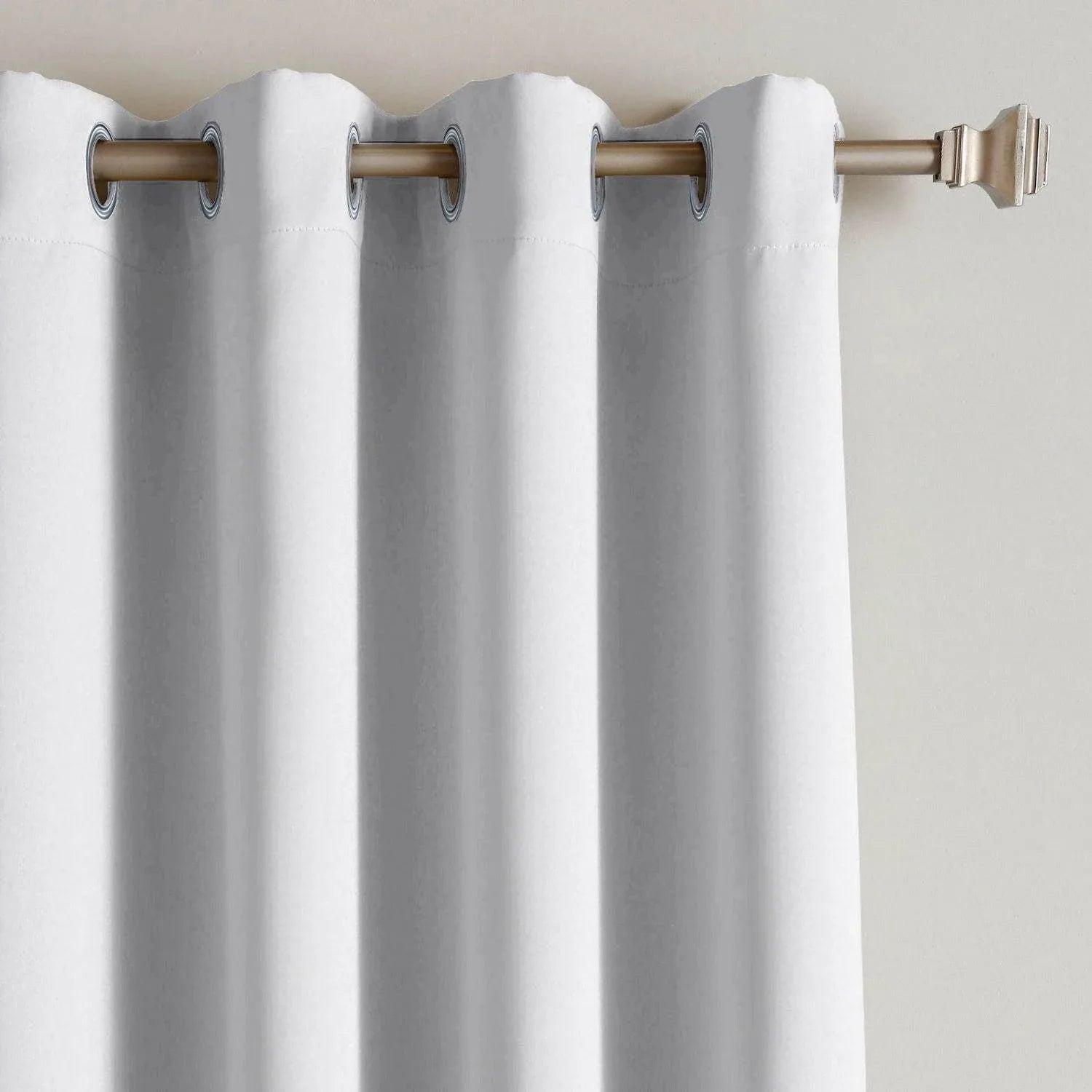 Rose Extra Wide Outdoor Curtains Waterproof Thermal Insulated Blackout Top Grommet - Cololeaf -- Greyish White