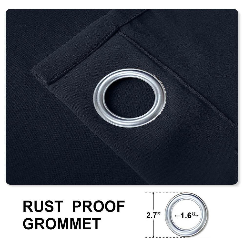 Rose Extra Wide Outdoor Curtains Waterproof Thermal Insulated Blackout Top Grommet - Cololeaf -- Beige