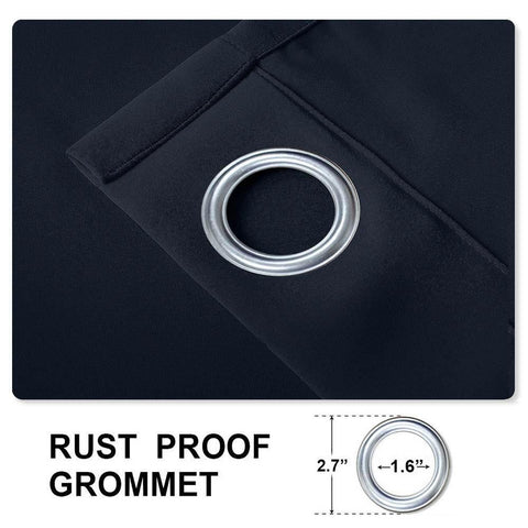 Rose Extra Wide Outdoor Curtains Waterproof Thermal Insulated Blackout Top Grommet - Cololeaf -- Beige