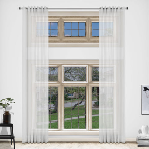 HN906 Extra Long Semi-Sheer For Outdoor Indoor Nickle Grommet 1 Panel