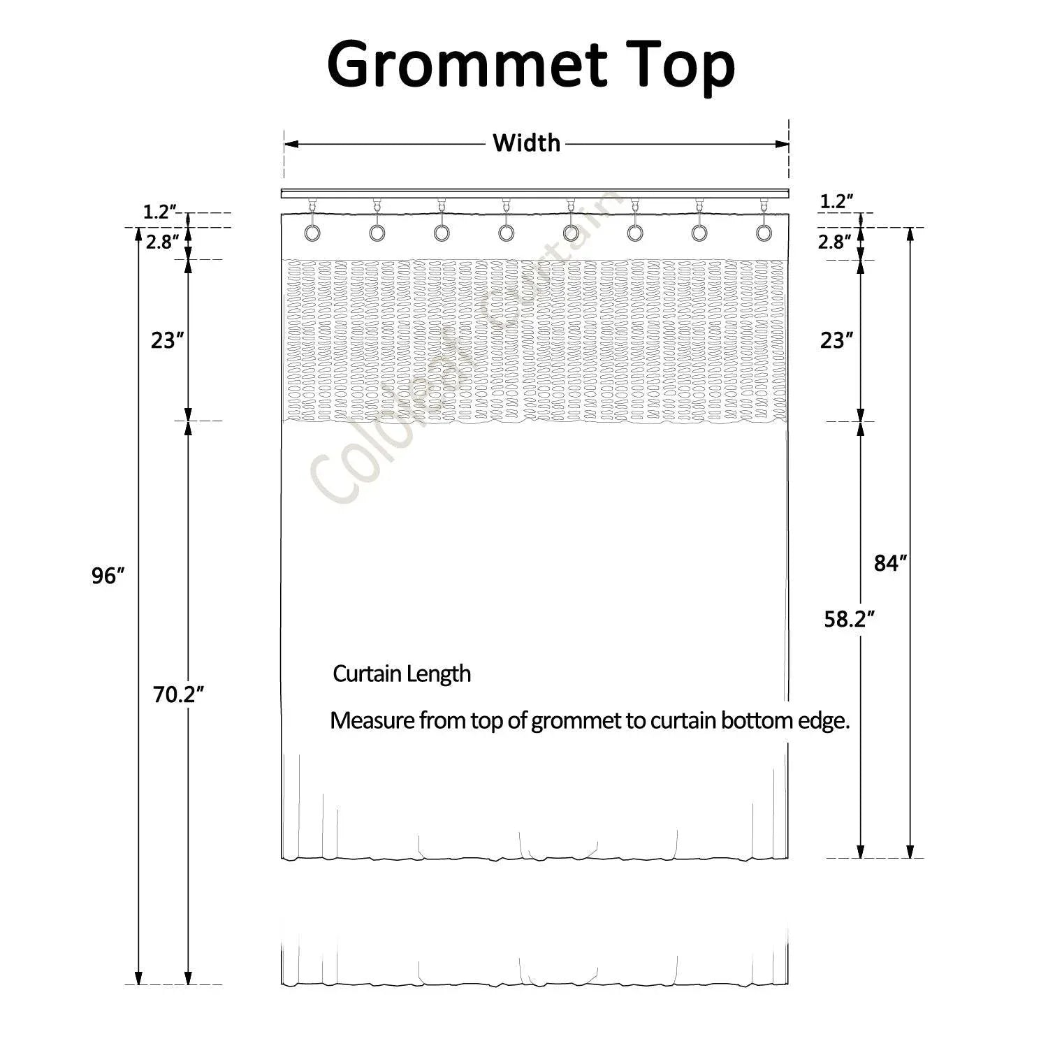 Medical Privacy Curtains Breathable Fabric Grommet for Hospital & Clinic NFPA-701 - Cololeaf -- T19 White