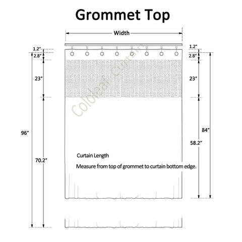 Medical Privacy Curtains Breathable Fabric Grommet for Hospital & Clinic NFPA-701 - Cololeaf -- T19 White