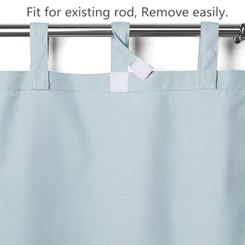 Rose Outdoor Curtains, Waterproof Thermal Insulated Blackout, Tab Top Velcro Detachable 1 Panel