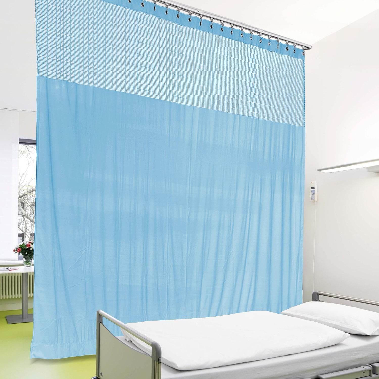 Medical Privacy Curtains Breathable Fabric Grommet for Hospital & Clinic NFPA-701 - Cololeaf -- T19 White