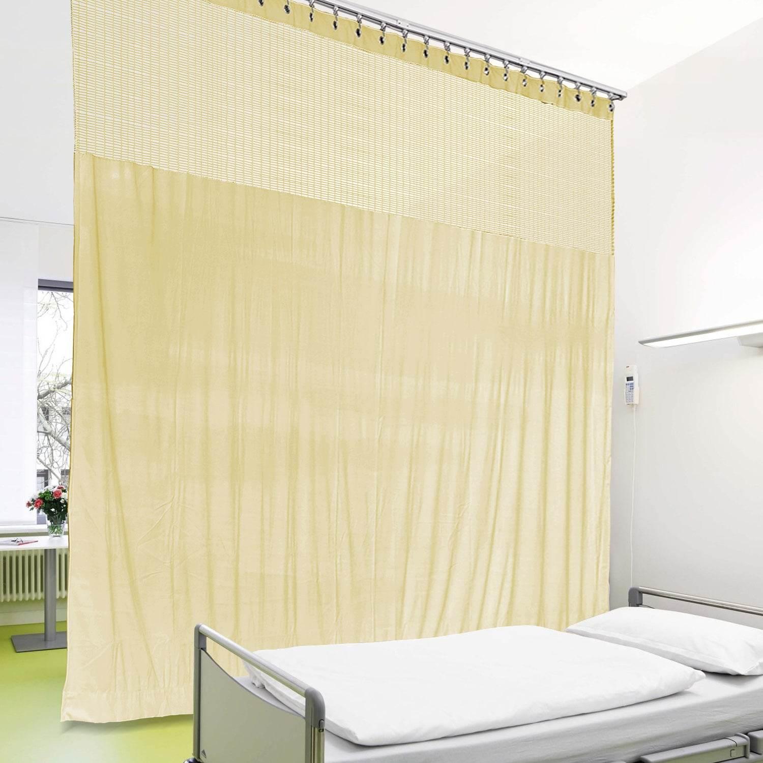 Medical Privacy Curtains Breathable Fabric Grommet for Hospital & Clinic NFPA-701 - Cololeaf -- T19 White