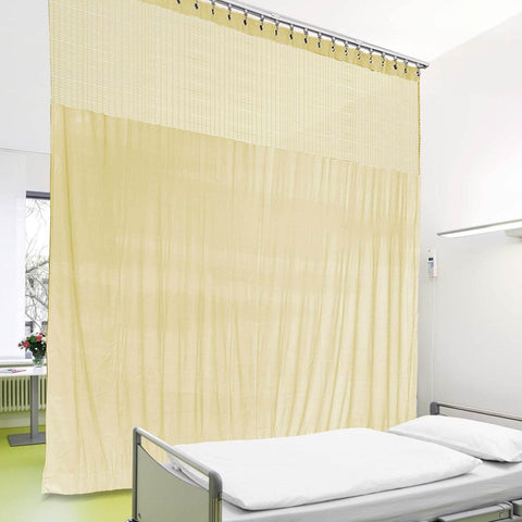 Medical Privacy Curtains Breathable Fabric Grommet for Hospital & Clinic NFPA-701 - Cololeaf -- T19 White