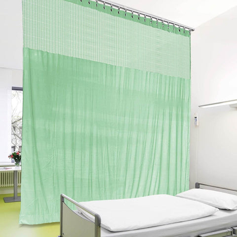Medical Privacy Curtains Breathable Fabric Grommet for Hospital & Clinic NFPA-701 - Cololeaf -- T19 White